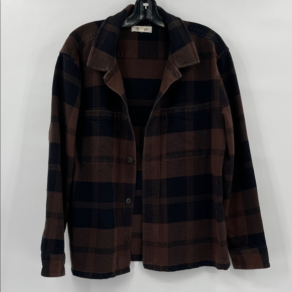 Madewell Other - Madewell Men's Lightweight Plaid Shirt Jacket in Brown and Black